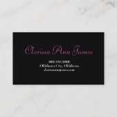 TT-Beauty Pageant-fotokaart Visitekaartje (Achterkant)