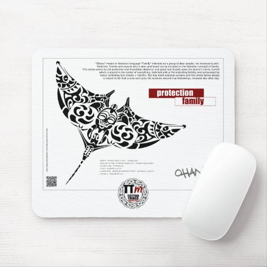 TT Betekenis - OHANA manta ray Muismat (Met muis)