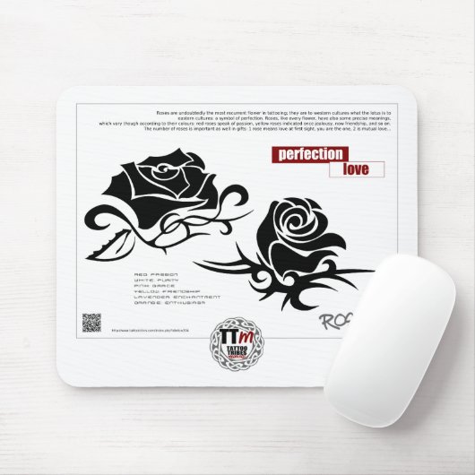 TT betekenissen - ROZEN Muismat (Met muis)