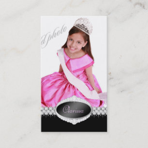 TT-Diamond Bliss Beauty Pageant-fotokaart Visitekaartje