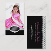 TT-Diamond Bliss Beauty Pageant-fotokaart Visitekaartje (Voorkant / Achterkant)
