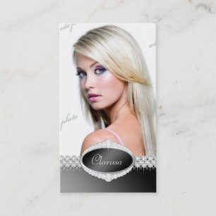 TT-Diamond Bliss Black F Beauty Pageant-fotokaart Visitekaartje