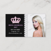 TT-Diamond Bliss Emblem Zebra Leopard-fotokaart Visitekaartje (Achterkant)