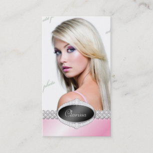 TT-Diamond Bliss Pink Beauty Pageant-fotokaart Visitekaartje