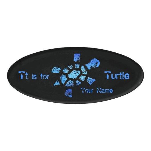 Tt is voor schildpad naambadge (Voorkant)