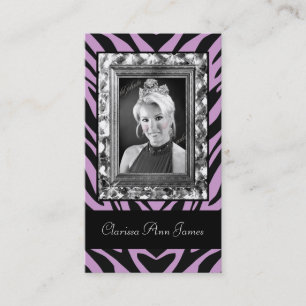 TT-juwelen Lijst Beauty Pageant Card paars Visitekaartje