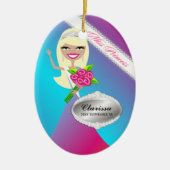 TT-Miss Princess Blonde Custom Photo Ornament (Voorkant)