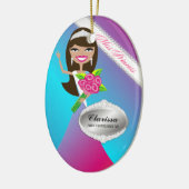 TT-Miss Princess Brunette Custom Photo Ornament (Links)