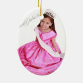 TT-Miss Princess Brunette Custom Photo Ornament (Achterkant)