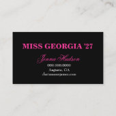 TT-Perfect Princess Pink Zebra Diamonds Visitekaartje (Achterkant)