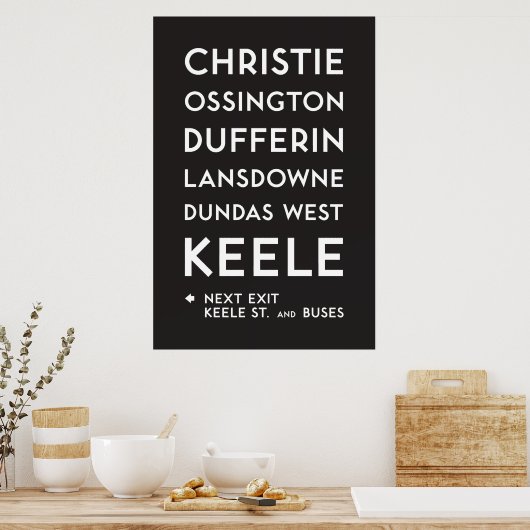 TTC - Bloor-Danforth Christie Poster (Keuken)