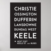 TTC - Bloor-Danforth Christie Poster (Voorkant)