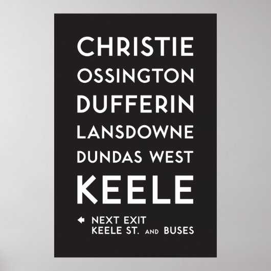 TTC - Bloor-Danforth Christie Poster (Voorkant)