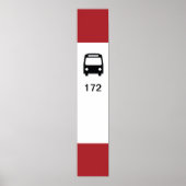 TTC Bus Stop Poster met aanpasbare route (Voorkant)