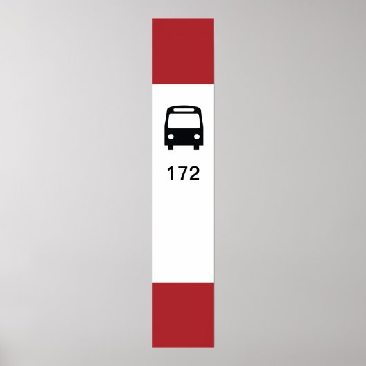 TTC Bus Stop Poster met aanpasbare route (Voorkant)