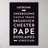 TTC - Eastbound Stations Poster (Voorkant)