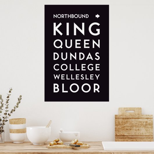 TTC - Poster voor Northbound Stations (Keuken)