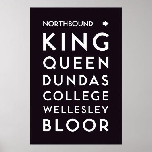 TTC - Poster voor Northbound Stations (Voorkant)