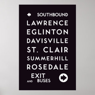 TTC - Poster voor Southbound Stations