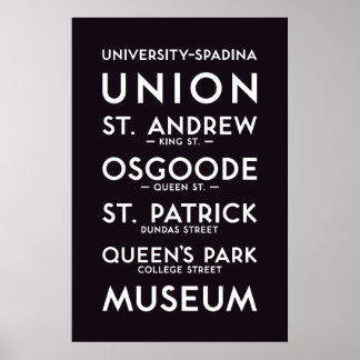 TTC - Poster voor Universiteit-Spadina