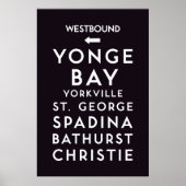 TTC - Poster voor Westbound Stations (Voorkant)