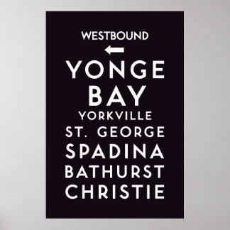TTC - Poster voor Westbound Stations