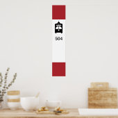 TTC Streetcar Stop Poster met persoonlijke route # (Keuken)