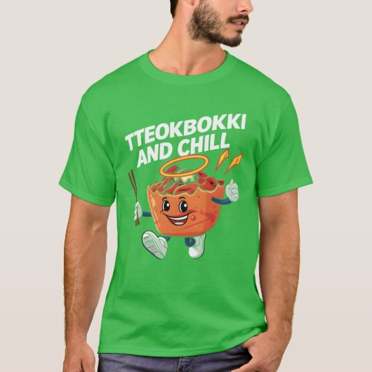 Tteokbokki And Chill Korean Food Love boy T-shirt (Voorkant)