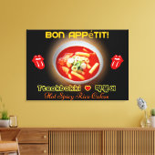 👍 😋 TteokBokki-Hot & Spicy Korean Rice Cakes Canvas Afdruk (Insitu (Woonkamer))