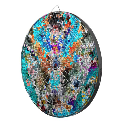 TTEQOTGCubismINV SGDRKDP BLUE Dartbord (Voorkant Rechts)