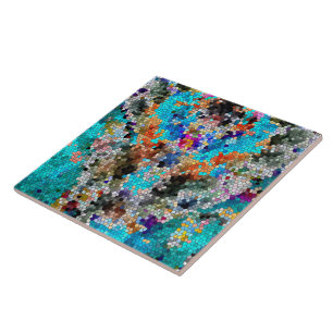 TTEQOTGCubismINV SGDRKDP BLUE Tegeltje