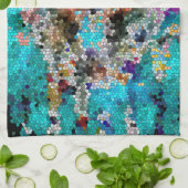 TTEQOTGCubismINV SGDRKDP BLUE Theedoek (Gevouwen)