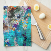 TTEQOTGCubismINV SGDRKDP BLUE Theedoek (Quarter Fold)