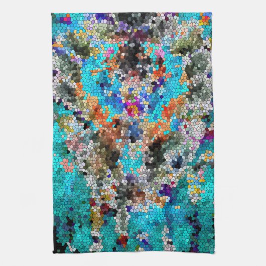 TTEQOTGCubismINV SGDRKDP BLUE Theedoek (Verticaal)