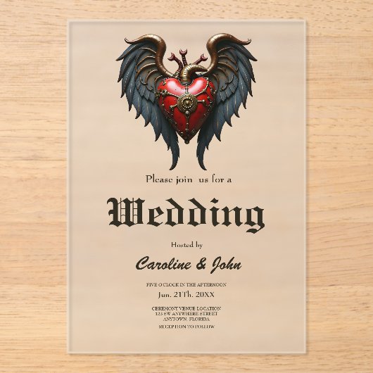 TThe pulsating heart of mechanics, Acryl Uitnodigingen (Voorkant)