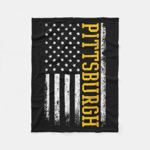 Ttsburgh Usa Vlag Patriottische Amerikaan Uit Ttsb Fleece Deken