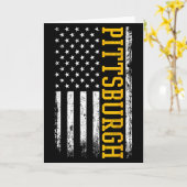 Ttsburgh Usa Vlag Patriottische Amerikaan Uit Ttsb Kaart (Gele Bloem)