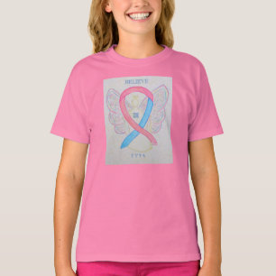 TTTS Roze/Blue Awareness Ribbon Angel Custom Shirt