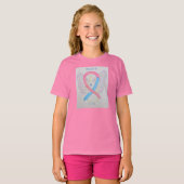 TTTS Roze/Blue Awareness Ribbon Angel Custom Shirt (Voorkant volledig)