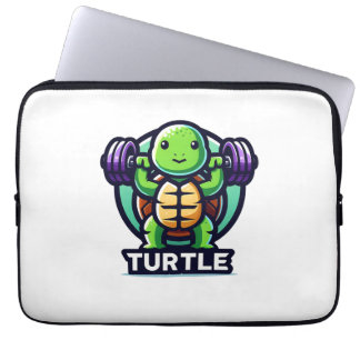 Tturtle hurkt grappig laptop sleeve
