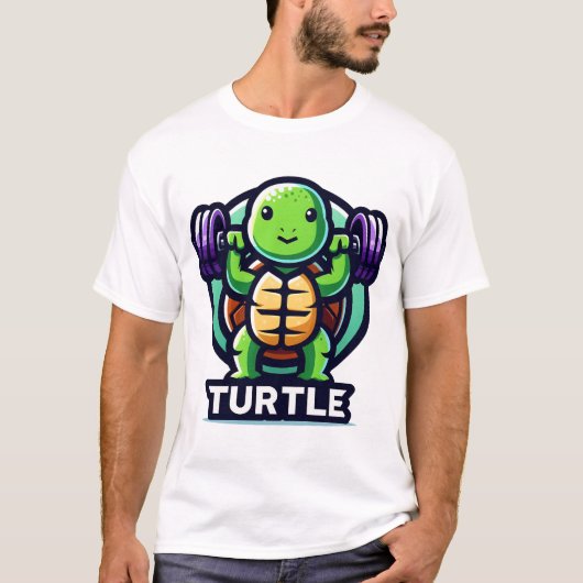 Tturtle hurkt grappig t-shirt (Voorkant)