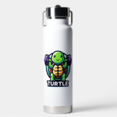Tturtle hurkt grappig waterfles (Voorkant)