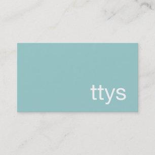 TTYS Networking Minimalistisch Turquoise Blauw Visitekaartje