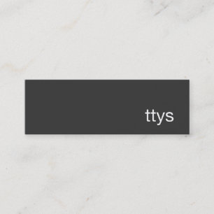 TTYS Networking Minimalistisch zwart Visitekaartje
