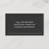 TTYS Simple Elegant Linen Networking Calling Card Contactkaartje (Achterkant)
