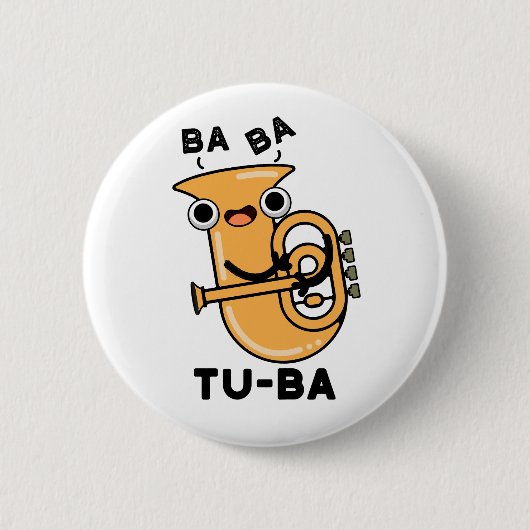 Tu-ba Grappige Tuba Woordspelingen Ronde Button 5,7 Cm (Voorkant)