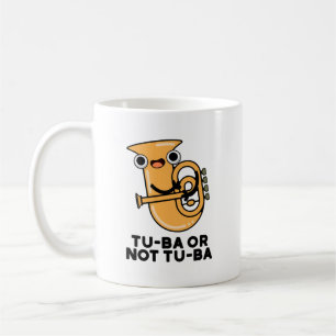 Tu-ba of niet Tu-ba Funny Shakespeare Tuba Pun Koffiemok