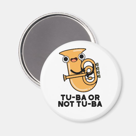 Tu-ba of niet Tu-ba Funny Shakespeare Tuba Pun Magneet (Voorkant / Achterkant)