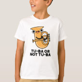 Tu-ba of niet Tu-ba Funny Shakespeare Tuba Pun T-shirt (Voorkant)