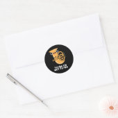 Tu-ba of niet Tu-ba Shakespeare Pun Dark BG Ronde Sticker (Envelop)